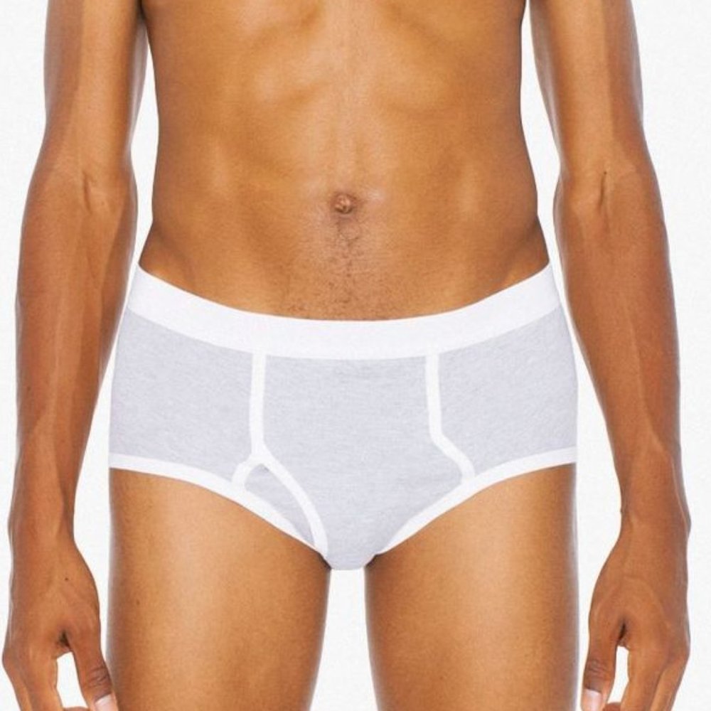 American Apparel Men's Gray Baby Rib Brief - Small